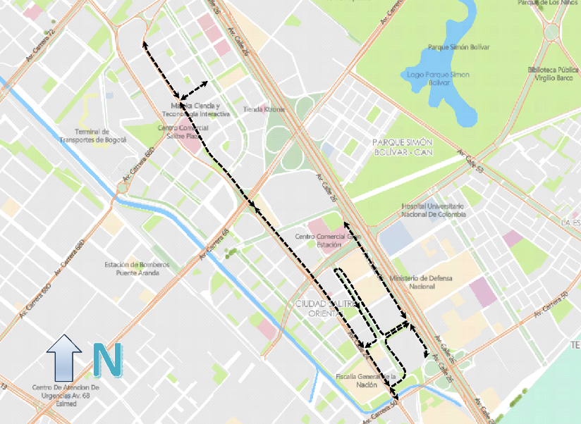 Mapa 1 – Recorrido de la “Carrera Atlética Night Race 10K”